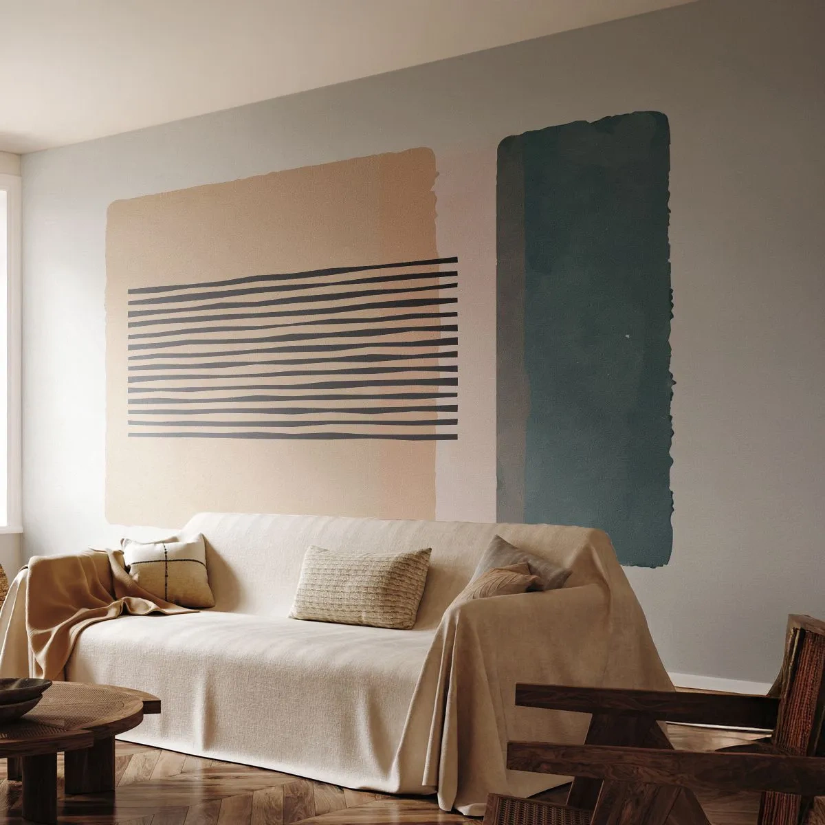 Fotomurali Premium Canvas - Tutto a posto - Astrazione, Grafica, Minimalismo - 400x280 cm