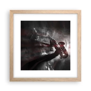 Poster in cornice rovere chiaro - Nei fumi del jazz - 30x30 cm