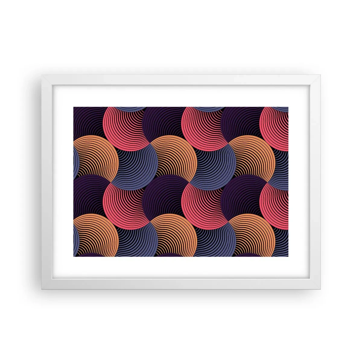 Poster in cornice bianca - Al ritmo delle sfere - 40x30 cm