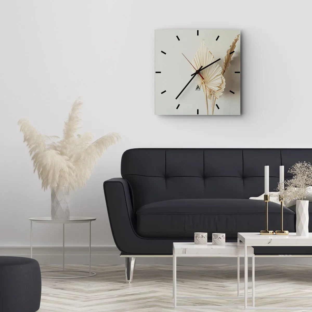 Orologio da parete - Orologio in Vetro - Quando serve il sollievo - 40x40 cm