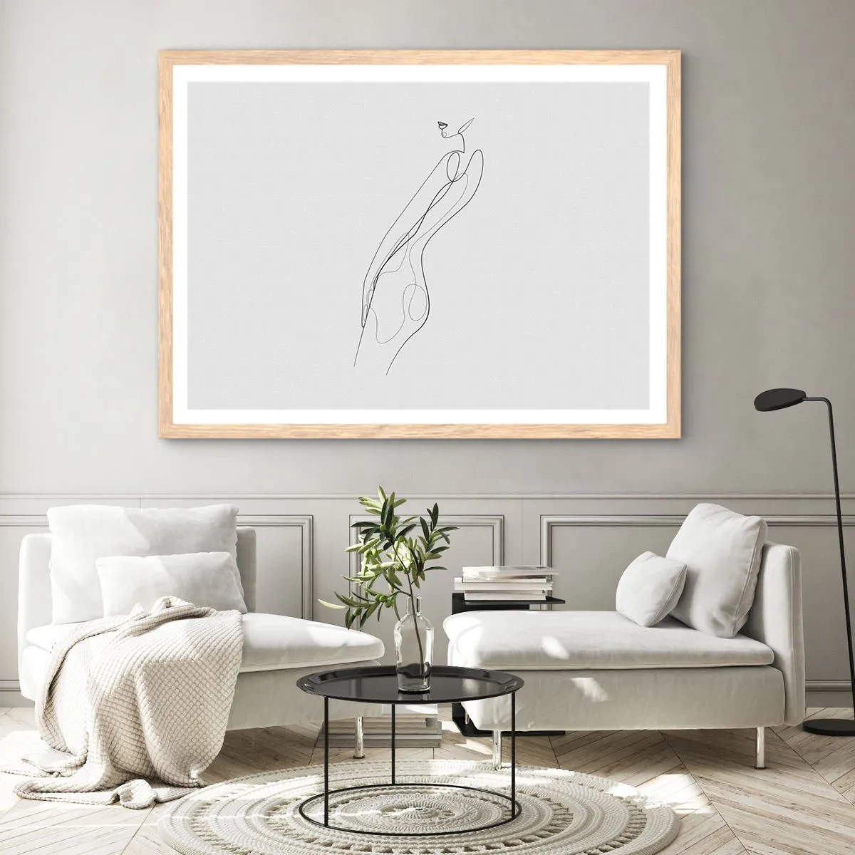 Poster in cornice rovere chiaro - Appena una promessa - 70x50 cm