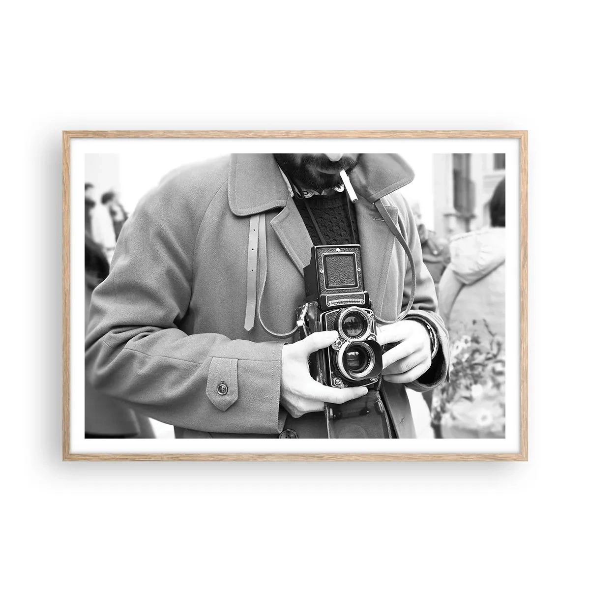 Poster in cornice rovere chiaro - In stile retro - 100x70 cm