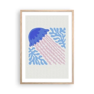 Poster in cornice rovere chiaro - Come di un altro mondo - 50x70 cm
