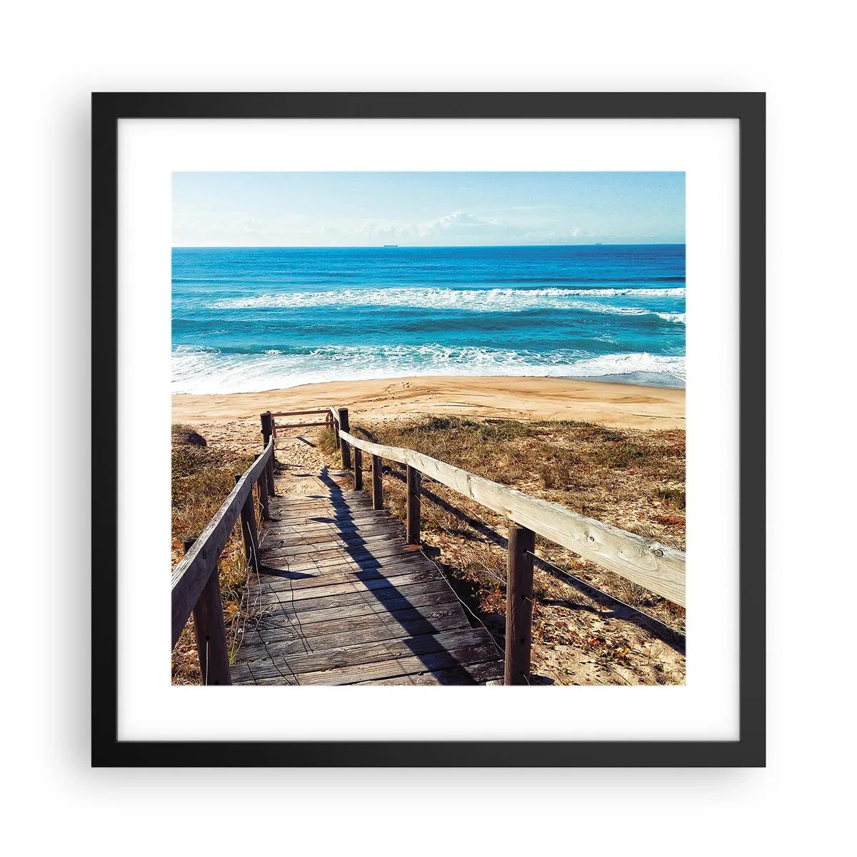 Poster in cornice nera - Corri! - 40x40 cm