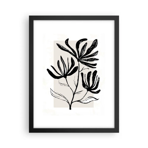 Poster in cornice nera - Uno schizzo per l'erbario - 30x40 cm