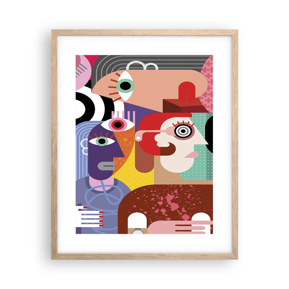 Poster in cornice rovere chiaro - Mi manda Picasso - 40x50 cm