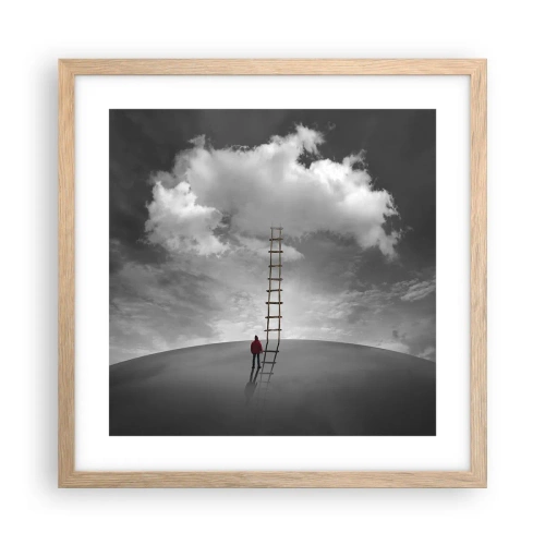 Poster in cornice rovere chiaro - Tutto è possibile - 40x40 cm