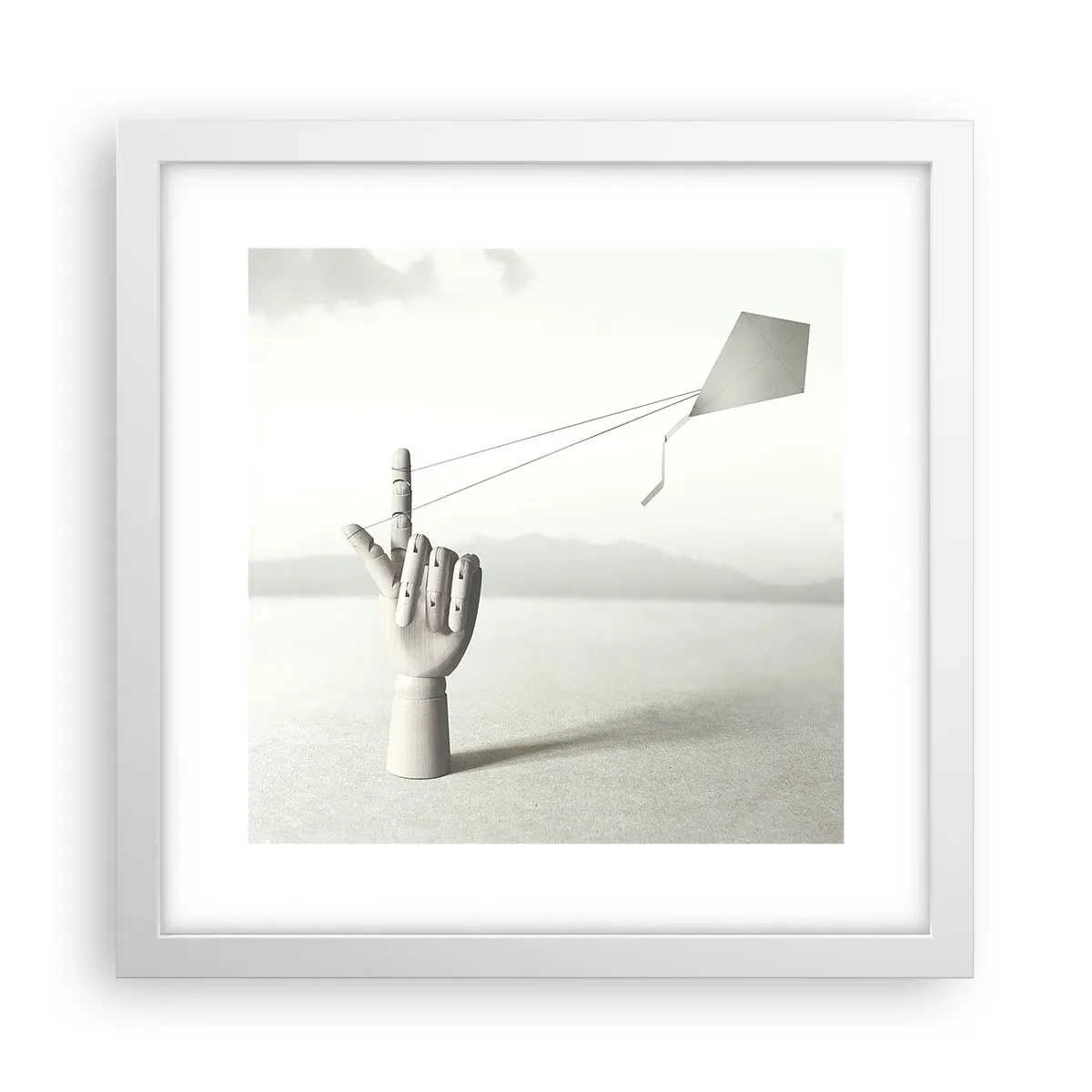 Poster in cornice bianca - Prova di forza - 30x30 cm