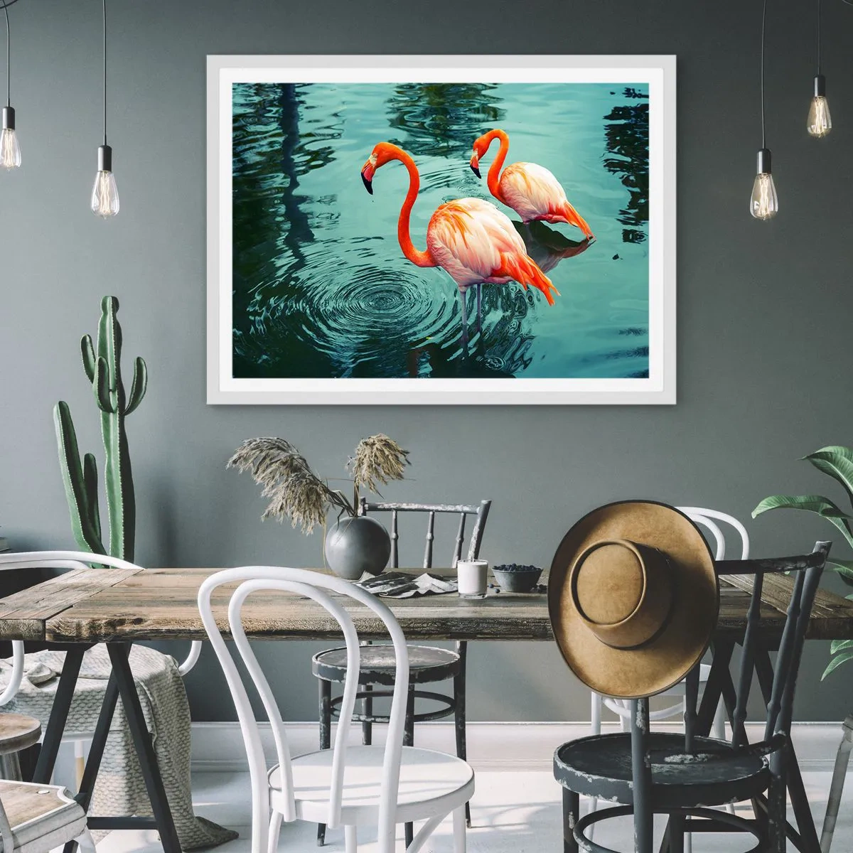 Poster in cornice bianca - Adesso siamo di moda - 40x30 cm