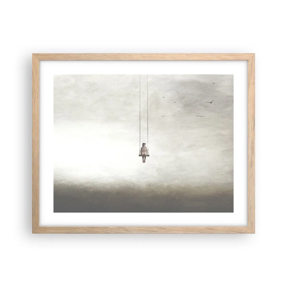 Poster in cornice rovere chiaro - Il bambino che è in noi - 50x40 cm