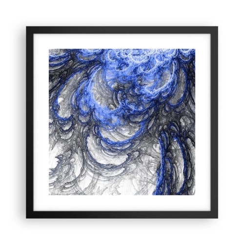 Poster in cornice nera - La nascita dell'onda - 40x40 cm