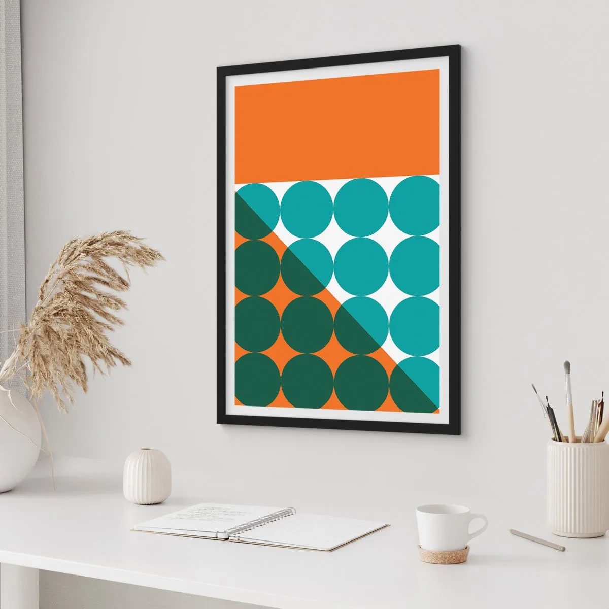 Poster in cornice nera - In alto obliquo - 40x50 cm