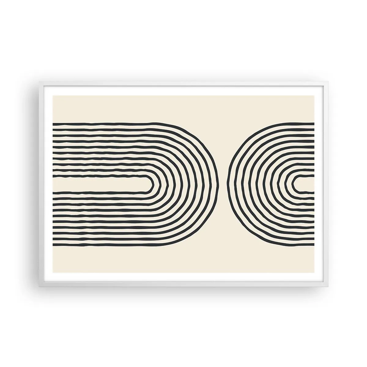 Poster in cornice bianca - Tra un attimo... - 100x70 cm