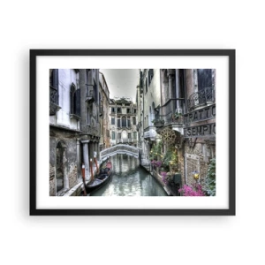 Poster in cornice nera - Da secoli in silenziosa riflessione - 50x40 cm
