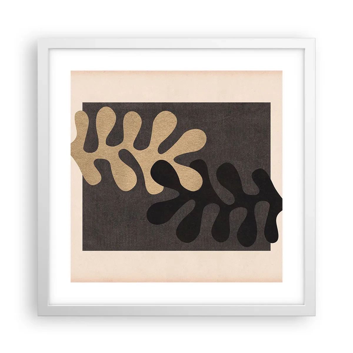 Poster in cornice bianca - Assenza e completamento - 40x40 cm