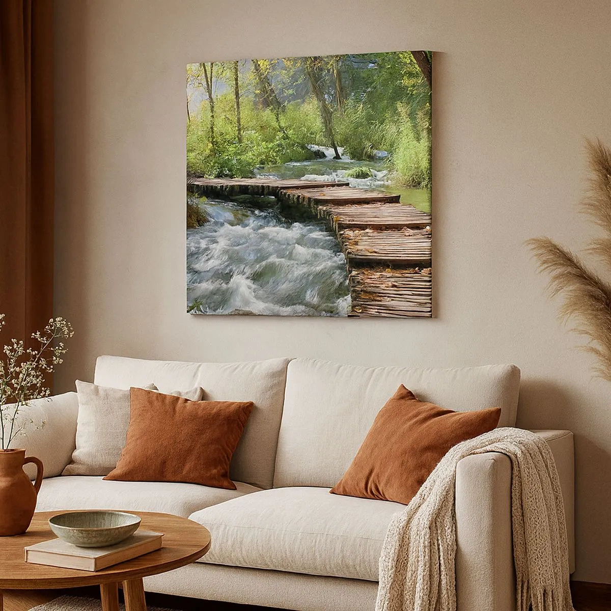 Quadro su tela - Stampe su Tela - Sulla cascata spumeggiante - 30x30 cm