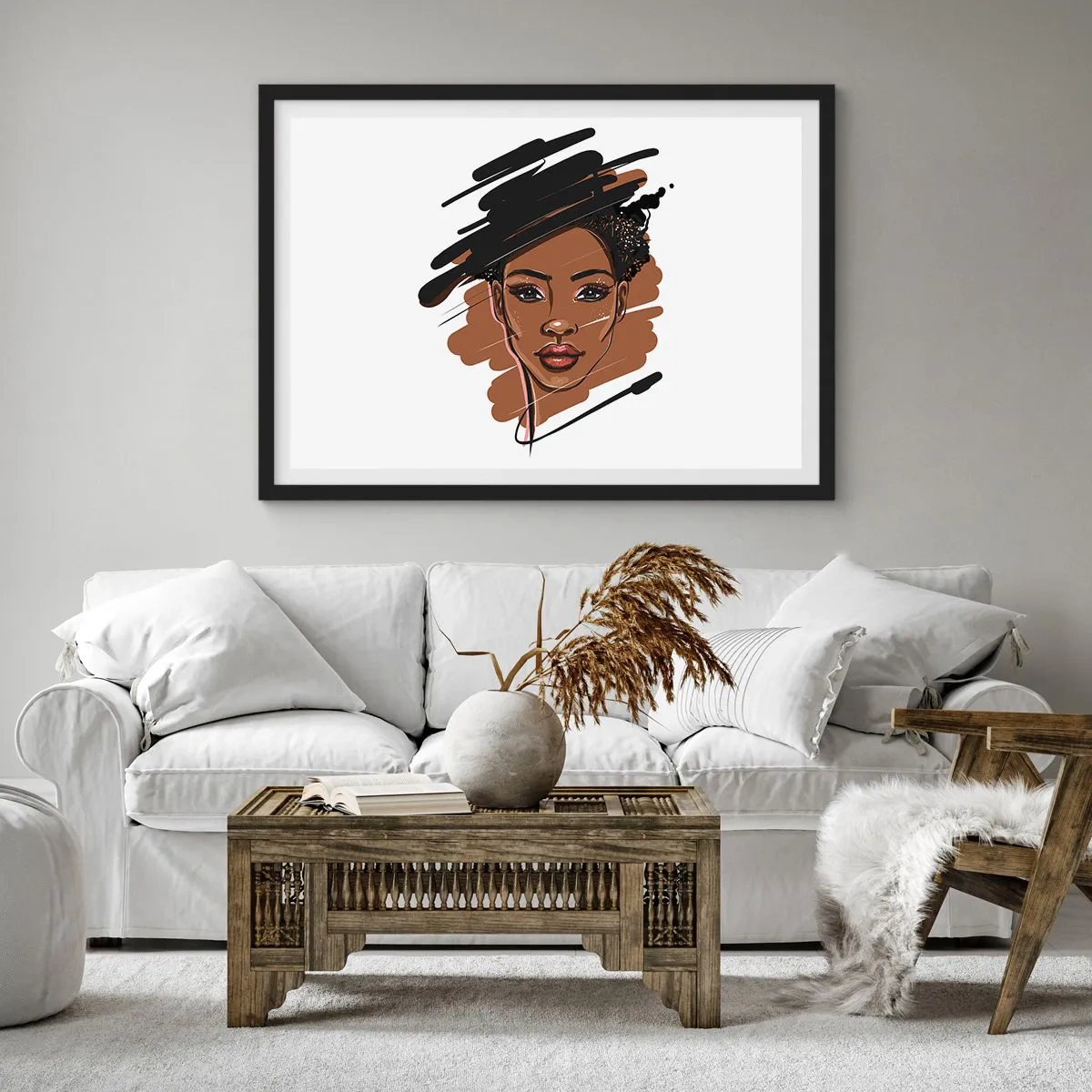 Poster in cornice nera - Dolce come la cioccolata - 50x40 cm