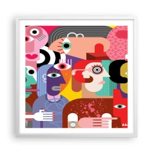 Poster in cornice bianca - Mi manda Picasso - 60x60 cm