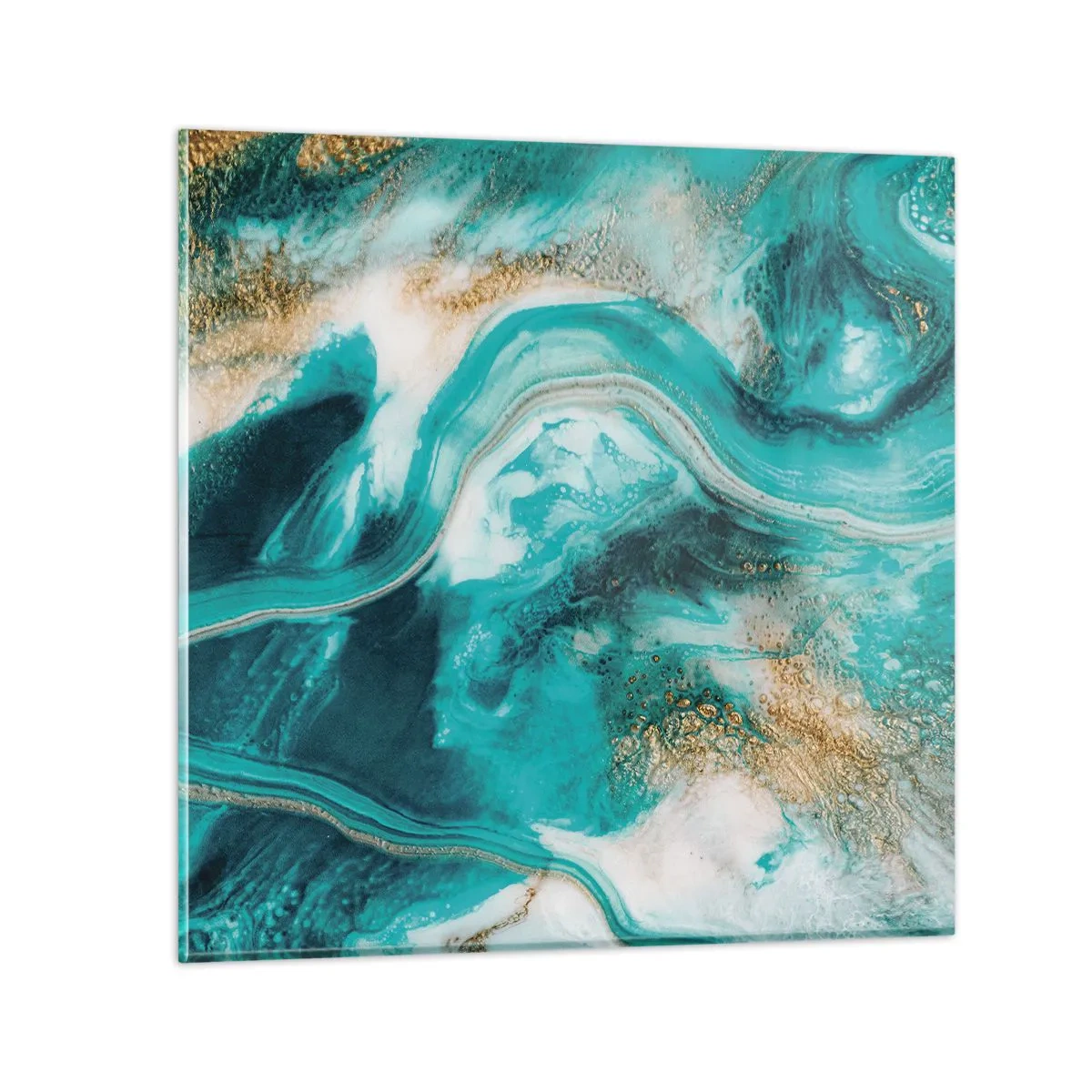 Quadro su vetro - Il fiume d'oro - 40x40 cm