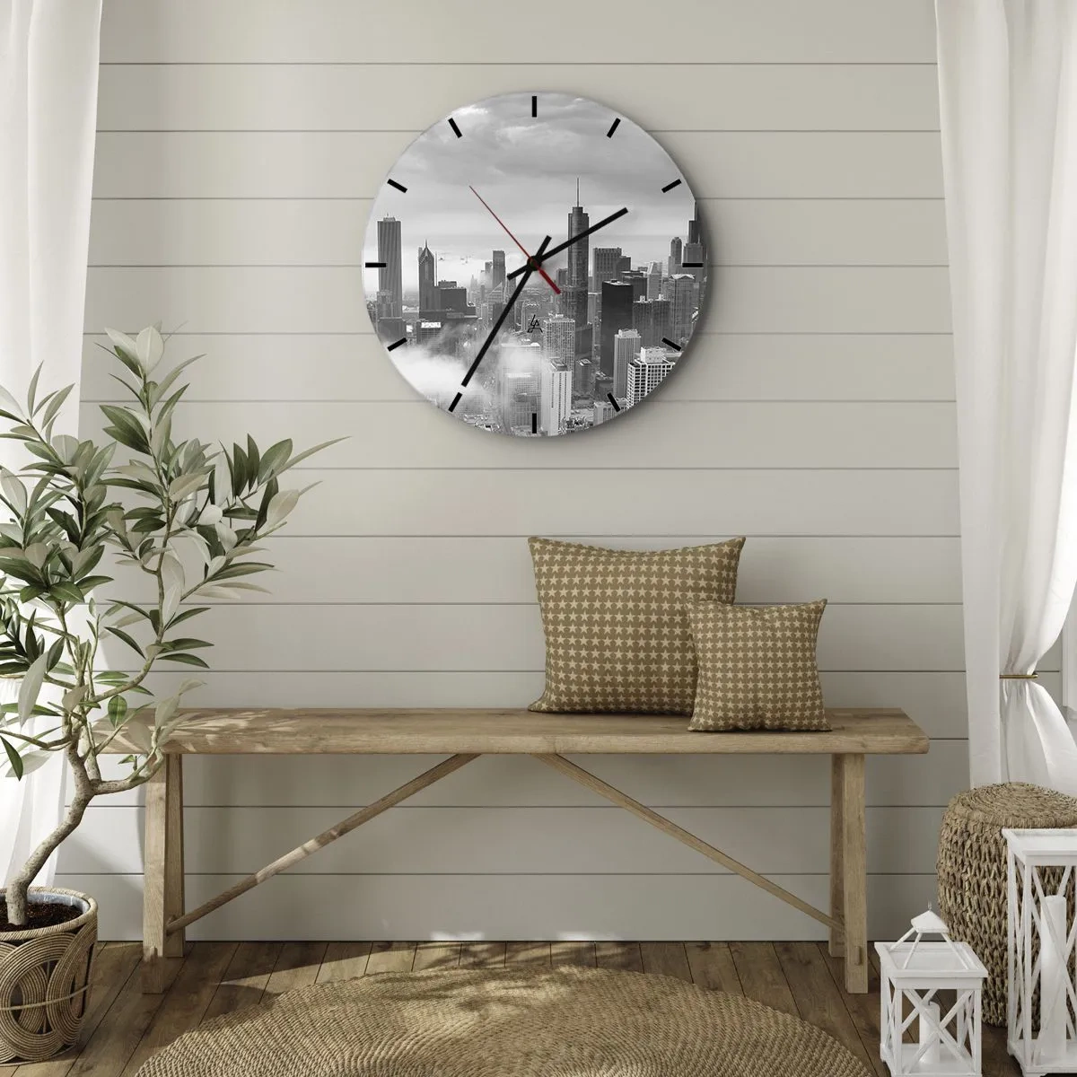 Orologio da parete - Orologio in Vetro - Paesaggio americano - 40x40 cm