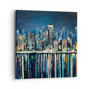 Quadro su tela - Stampe su Tela - Cascata di luci - 30x30 cm