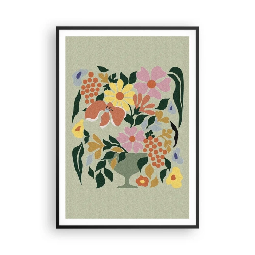 Poster in cornice nera - Bouquet pieno di vita - 70x100 cm