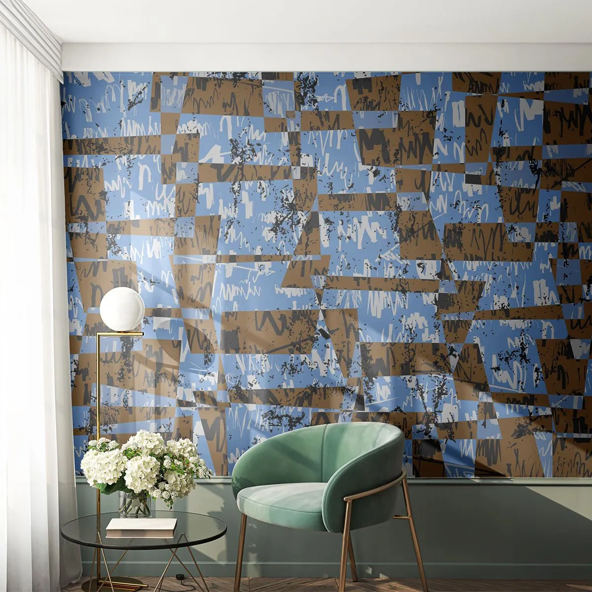 Fotomurali Premium Sand - Carta ritagliata - Astrazione, Pezzo, Modello moderno - 400x280 cm