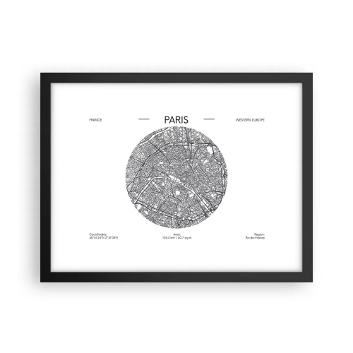 Poster in cornice nera - Anatomia di Parigi - 40x30 cm