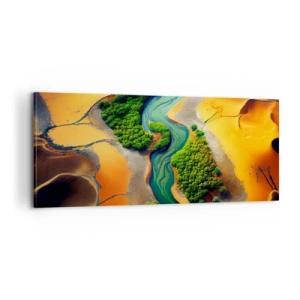Quadro su tela - Stampe su Tela - Il fiume della vita - 100x40 cm