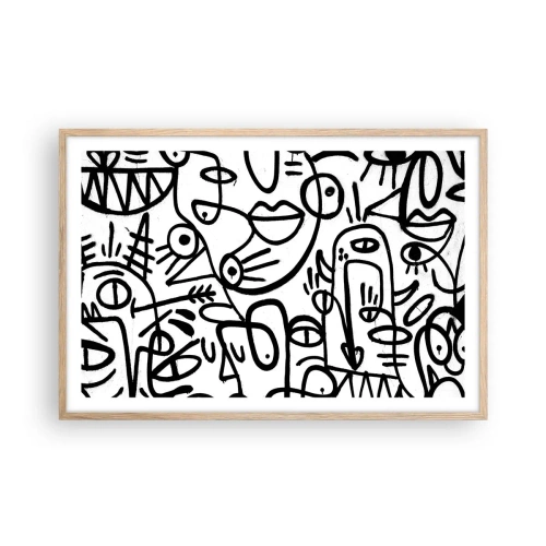 Poster in cornice rovere chiaro - Volti e miraggi - 91x61 cm