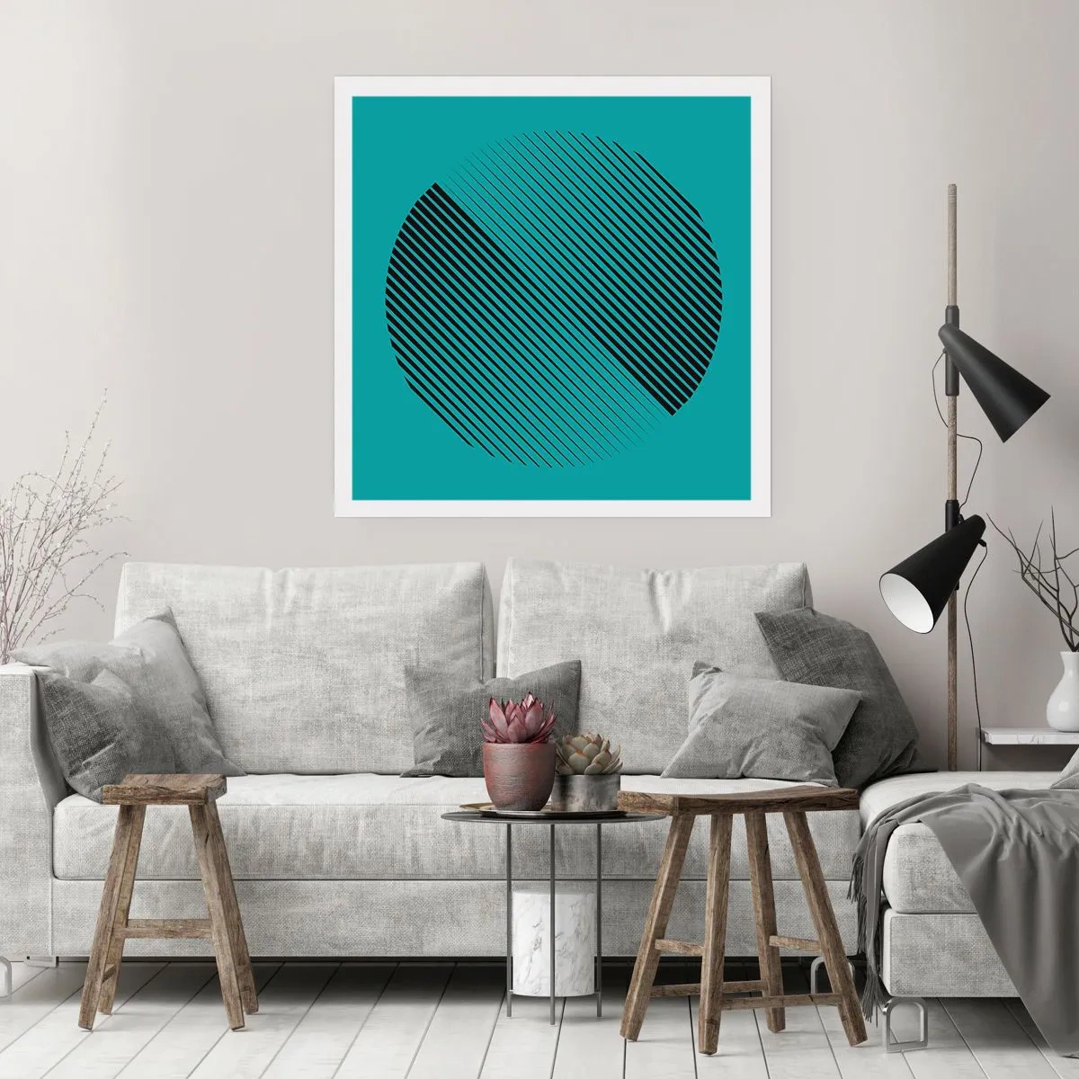 Poster - Cerchio: variazione geometrica - 40x40 cm