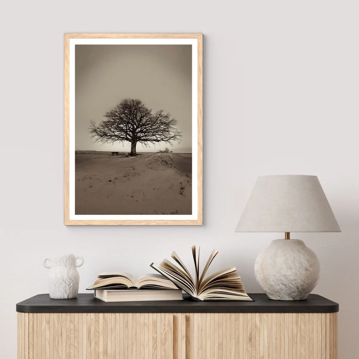 Poster in cornice rovere chiaro - Da qui all'eternità - 70x100 cm