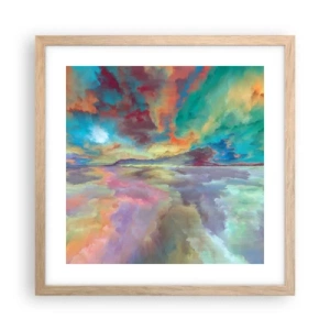 Poster in cornice rovere chiaro - Due cieli - 40x40 cm