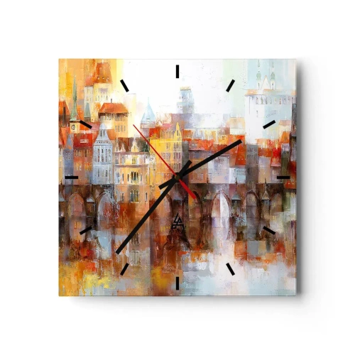 Orologio da parete - Orologio in Vetro - Anche sotto il ponte è bello - 40x40 cm