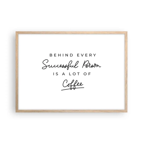 Poster in cornice rovere chiaro - Il segreto del successo - 70x50 cm