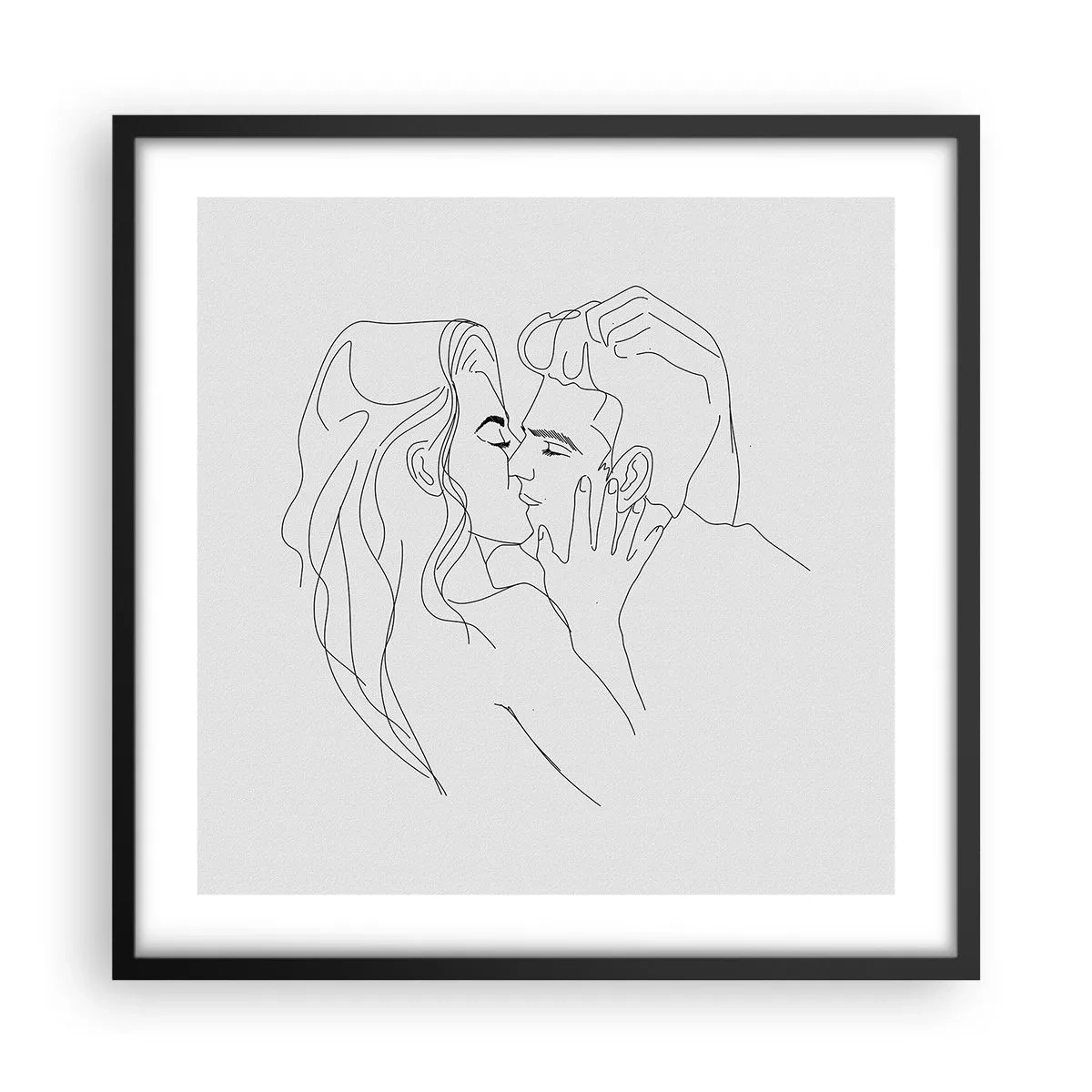 Poster in cornice nera - La stessa linea - 50x50 cm