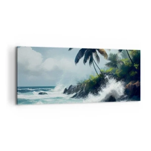 Quadro su tela - Stampe su Tela - Sulla riva tropicale - 100x40 cm