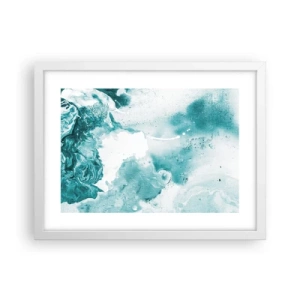 Poster in cornice bianca - Palude blu - 40x30 cm