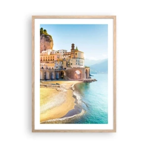 Poster in cornice rovere chiaro - La città incredibile - 50x70 cm