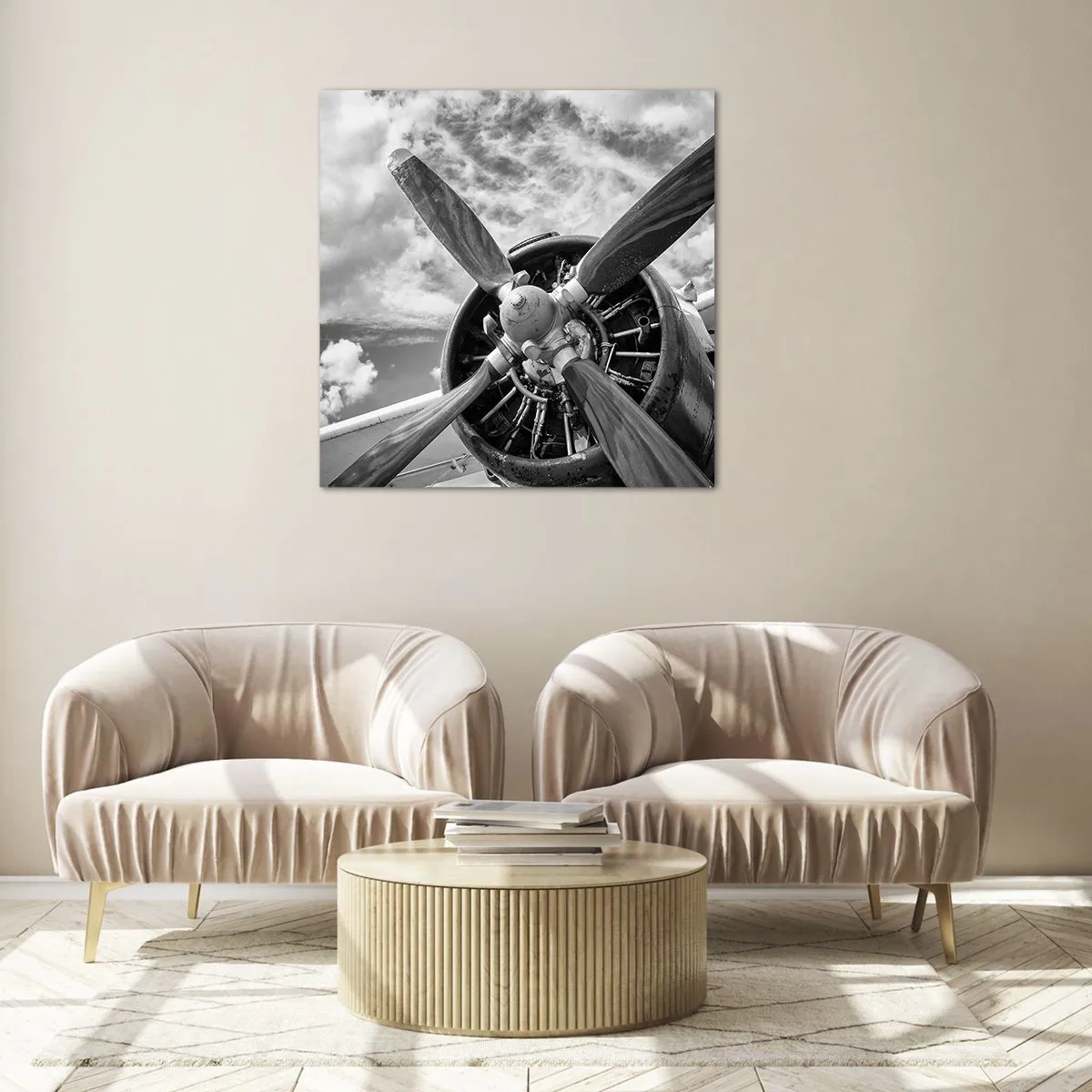 Quadro su vetro - Il dominatore dell'aria - 70x70 cm