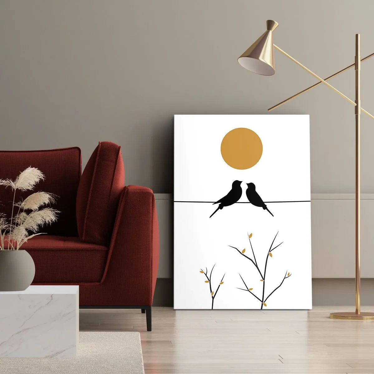 Quadro su tela - Stampe su Tela - Sera da usignoli - 45x80 cm