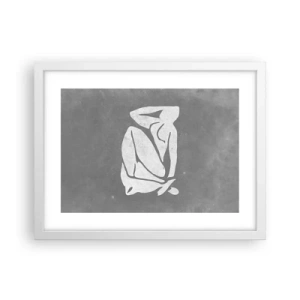 Poster in cornice bianca - Pensierosa - 40x30 cm