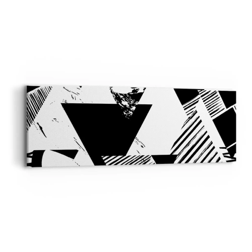 Quadro su tela - Stampe su Tela - Pioggia di triangoli - 90x30 cm