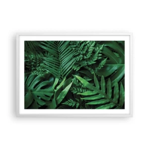 Poster in cornice bianca - Avvolti nel verde - 70x50 cm