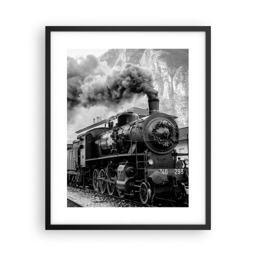 Poster in cornice nera - Ferma alla stazione... - 40x50 cm