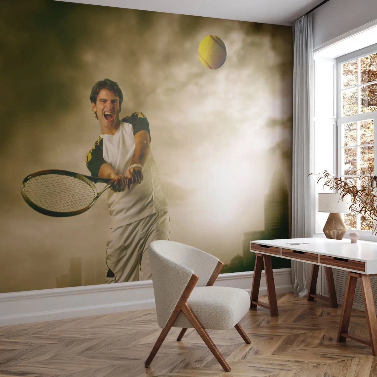 Fotomurali Standard Eco - Energia e gioia - Sport, Tennis, Giocatore di tennis - 200x140 cm