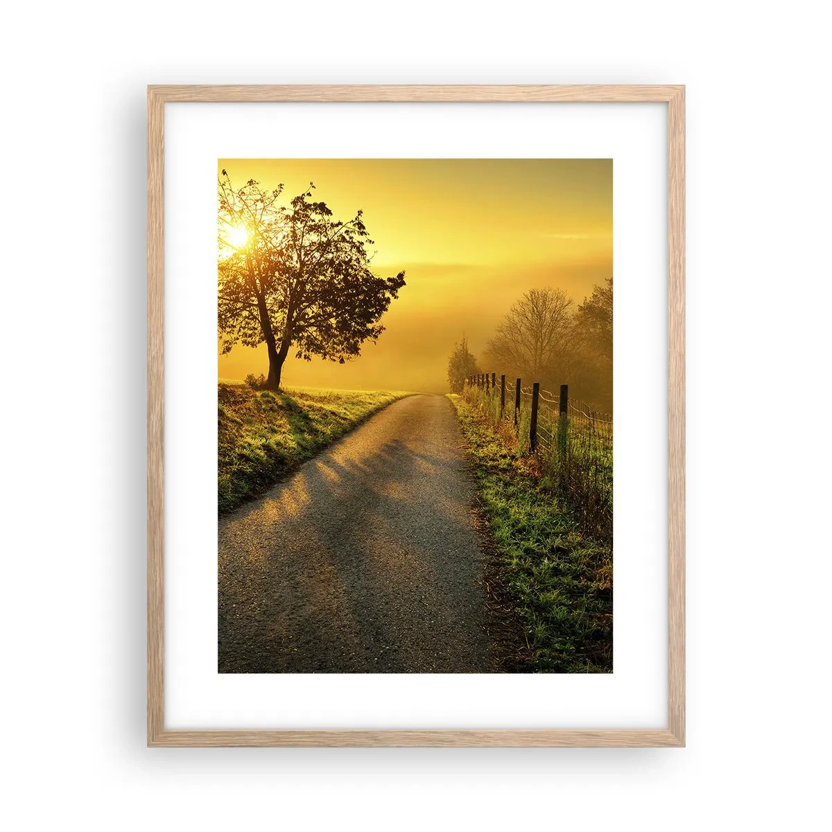 Poster in cornice rovere chiaro - Pomeriggio di miele - 40x50 cm