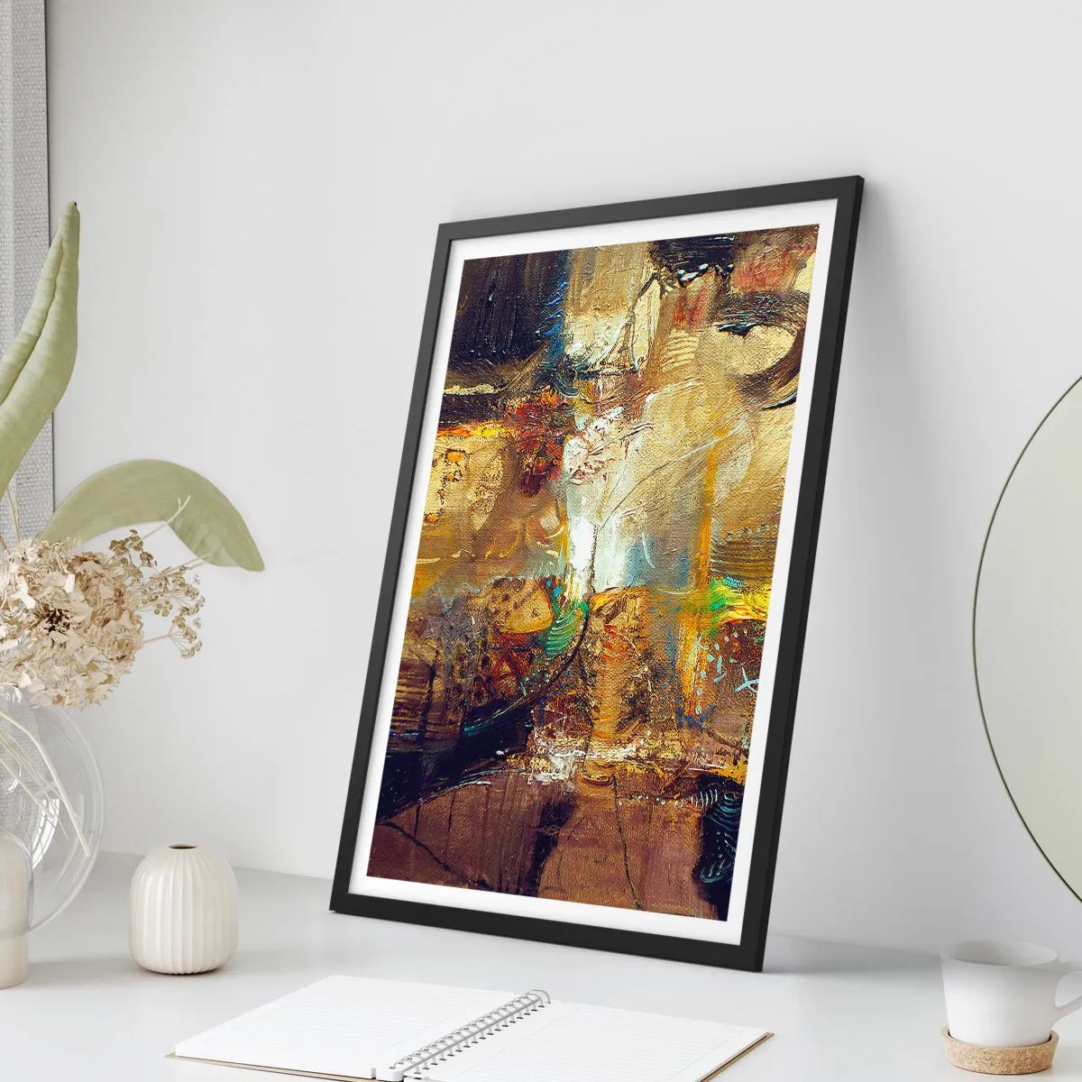Poster in cornice nera - Freddo, più caldo, bollente - 40x50 cm