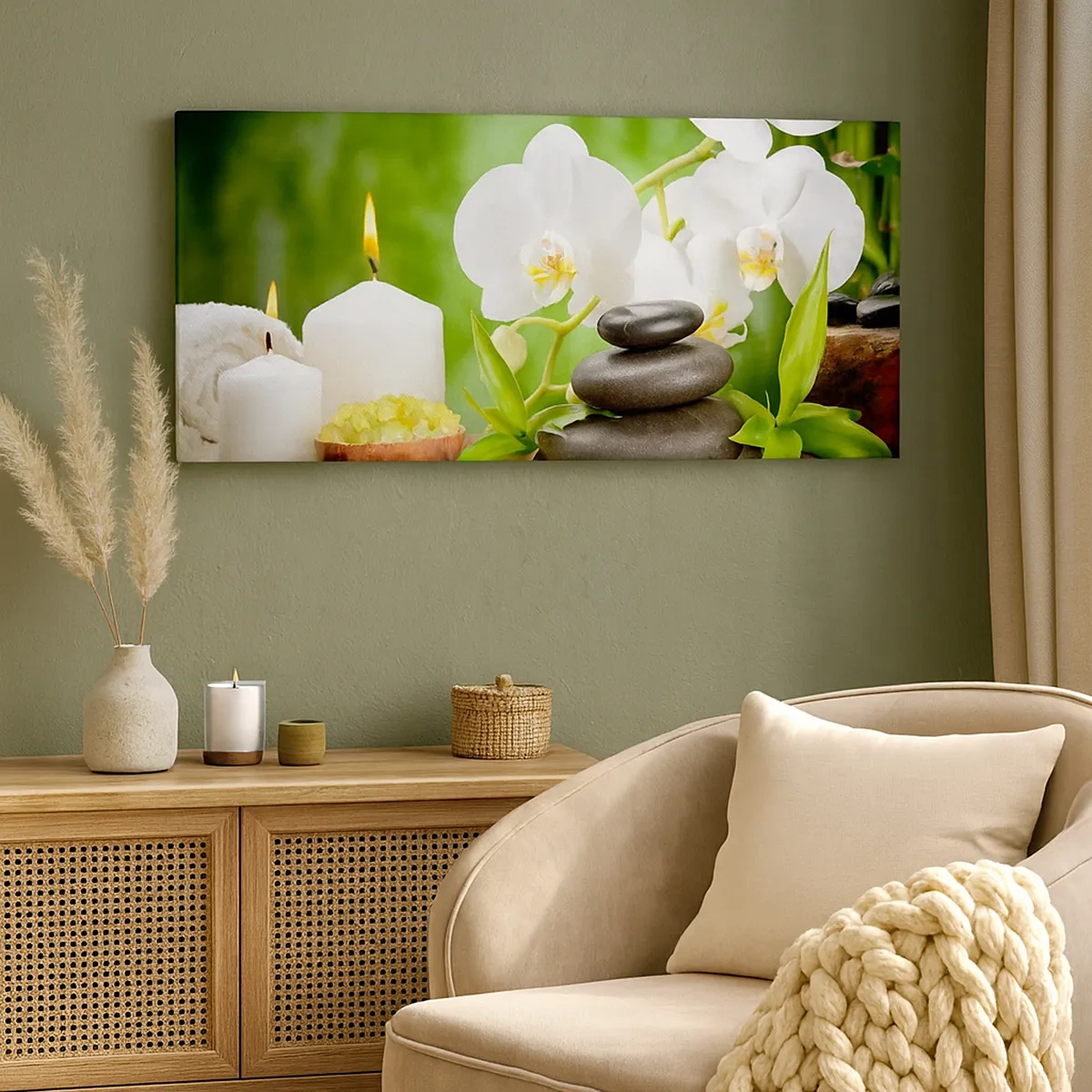 Quadro su tela - Stampe su Tela - Tocco delicato, fragrante, floreale - 30x30 cm