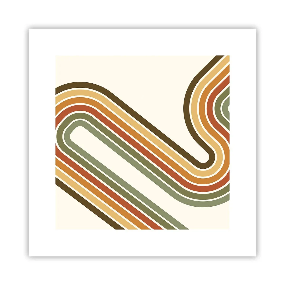 Poster - Zig zag fino alla meta - 30x30 cm